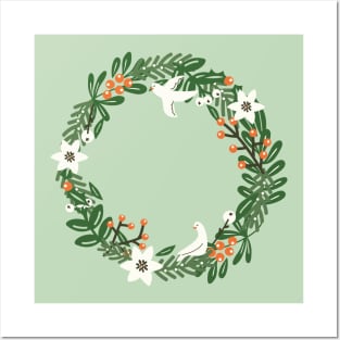 Christmas Wreath Posters and Art